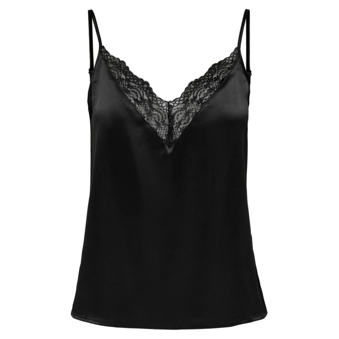 Top col en v sans manches noir Noor