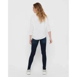 Top Col rond Manches 3/4 blanc