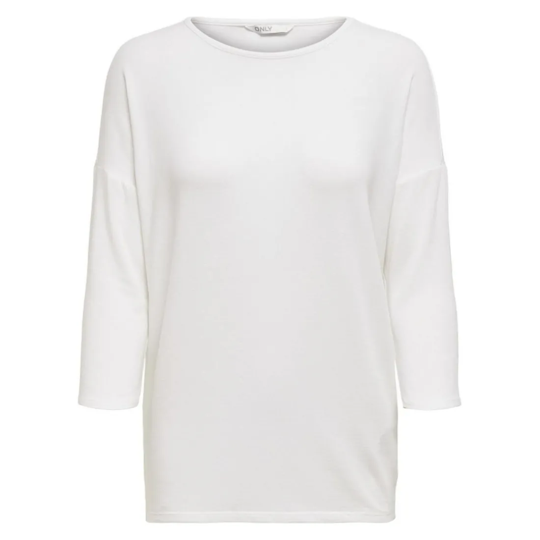 Top Col rond Manches 3/4 blanc