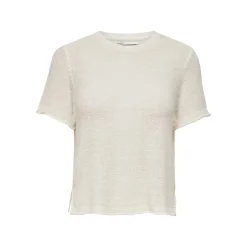 Top col rond manches 2/4 blanc Queen