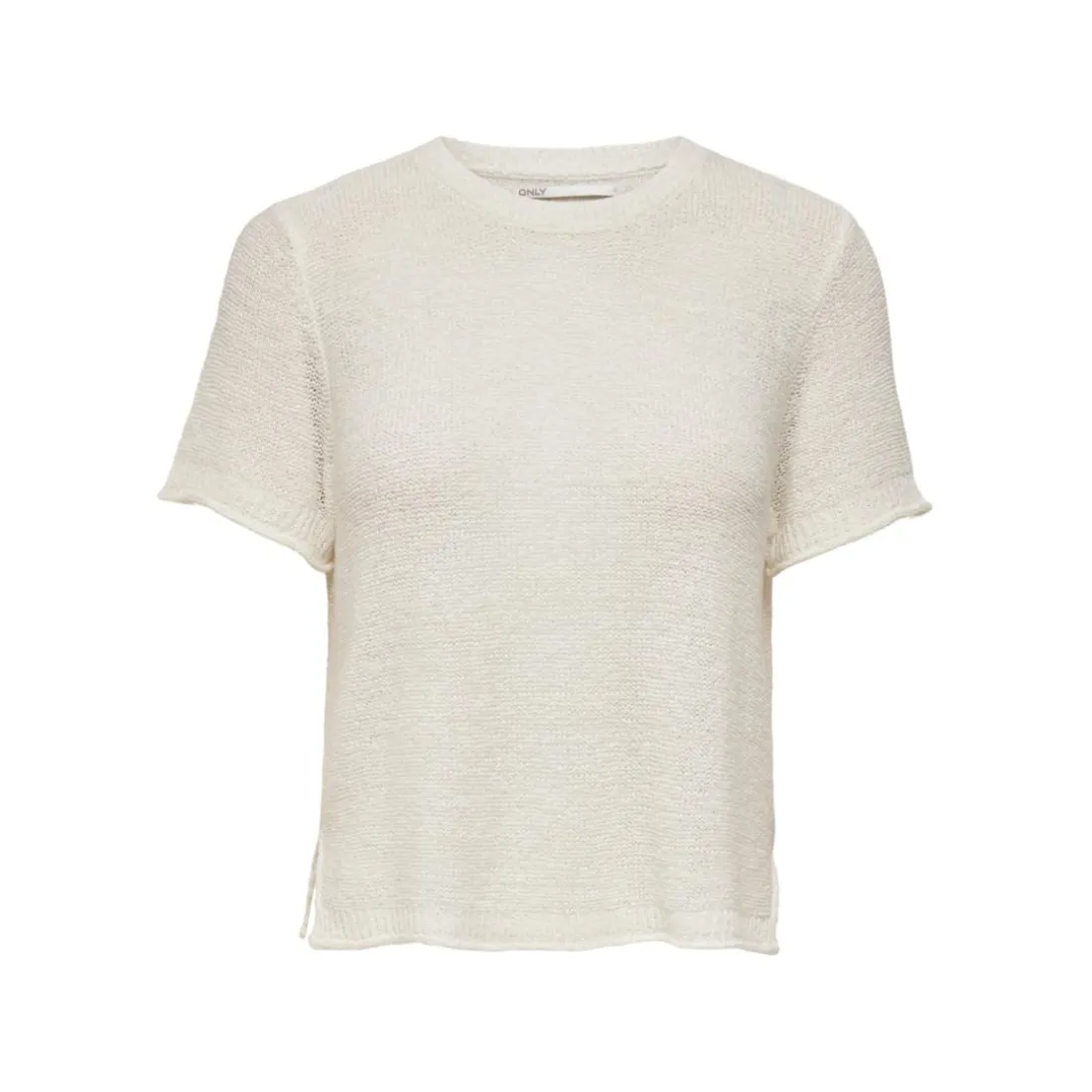Top col rond manches 2/4 blanc Queen