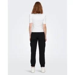 Top Col rond Manches 2/4 blanc en coton