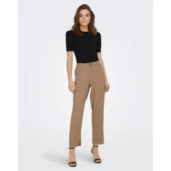 Top Col rond Manches 2/4 noir en coton