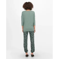 Top Col rond Manches 3/4 vert Sia