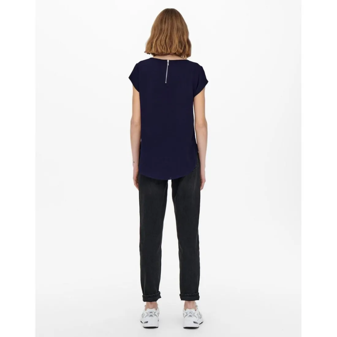 Top Col rond Manches courtes bleu Kara