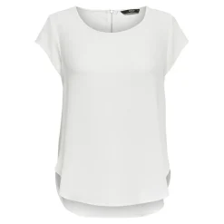 Top Col rond Manches courtes blanc