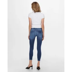 Top Col rond Manches courtes Court blanc