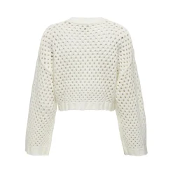 Top col rond manches longues blanc Pia