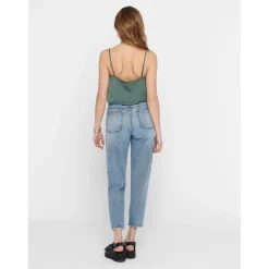 Top Col rond Sans manches vert Dina