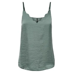 Top Col rond Sans manches vert Dina