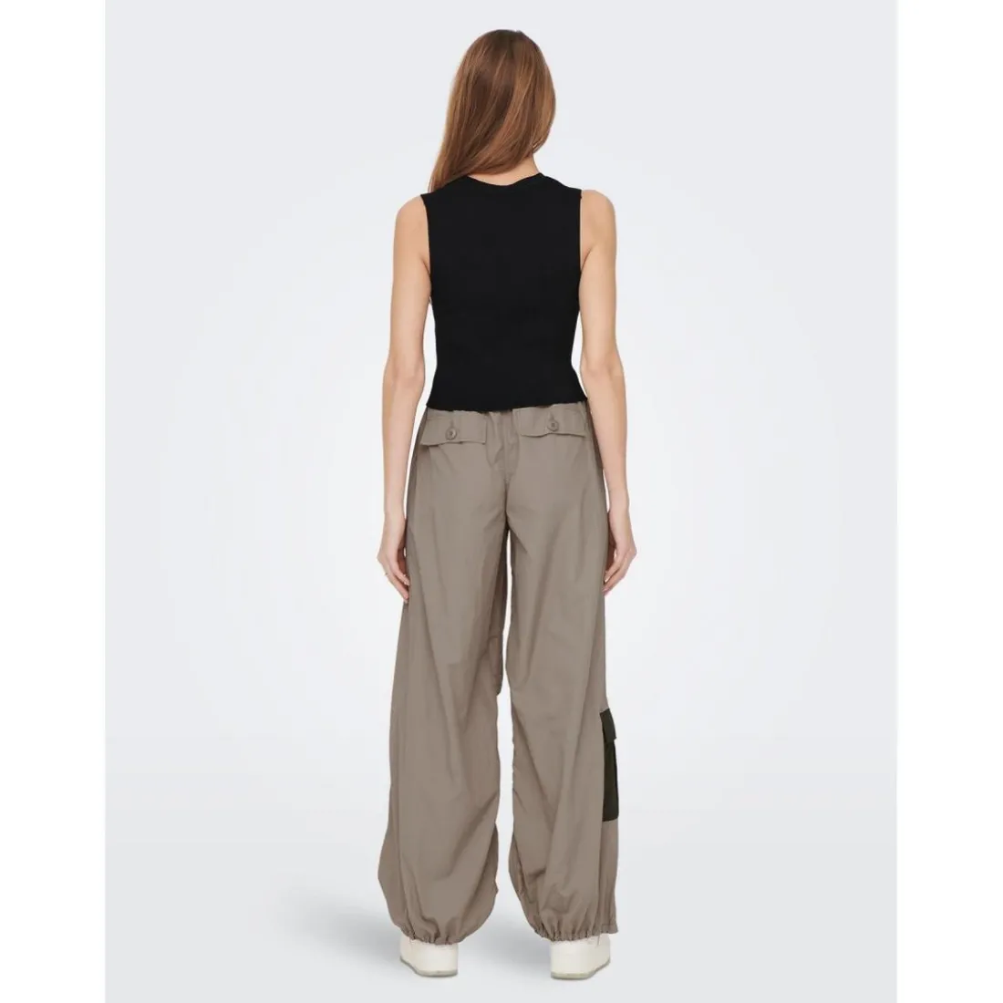 Top Col rond Sans manches noir en viscose
