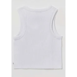Top court fille Murgi blanc en coton
