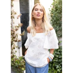 Top Emma blanc en coton