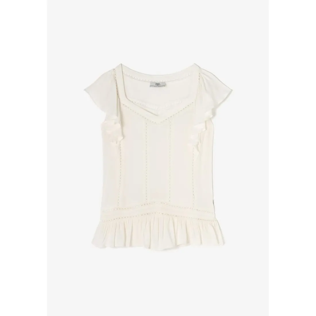 Top FLOMA blanc Alia en viscose