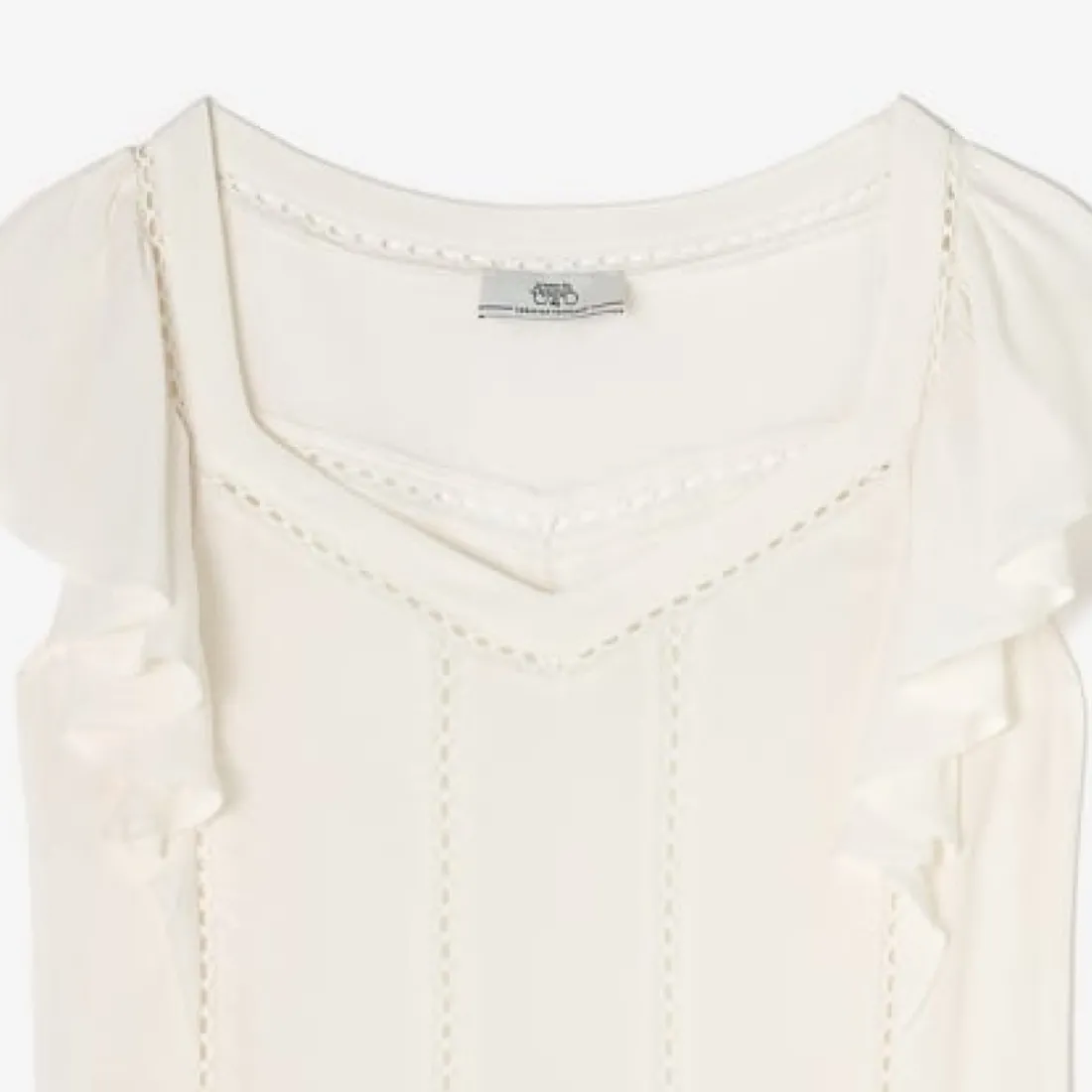 Top FLOMA blanc Alia en viscose