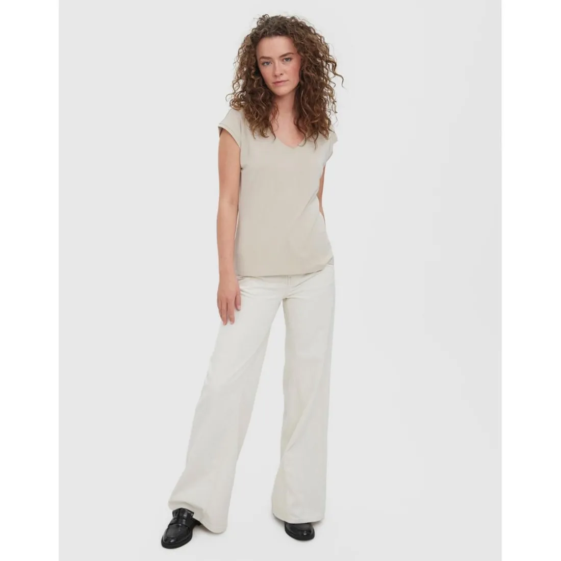 Top Gris en coton modal