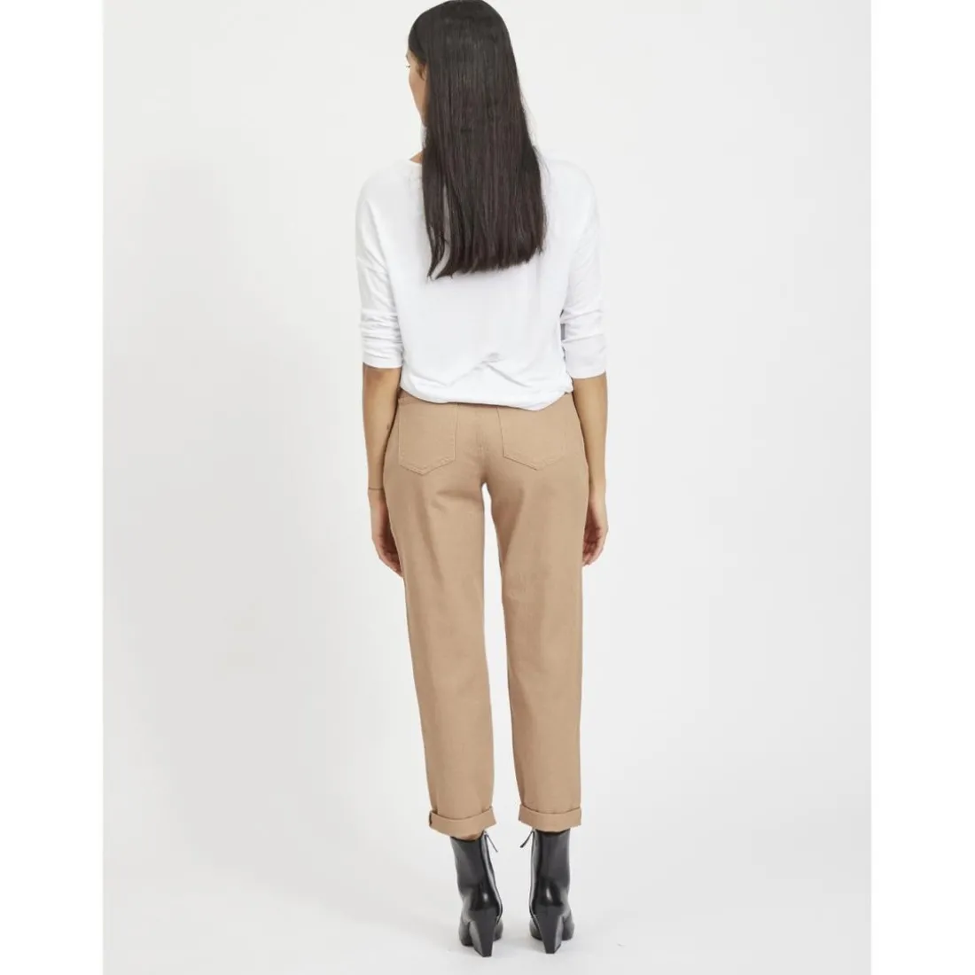 Top manches 3/4 blanc en viscose