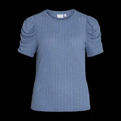 Top manches courtes bleu foncé