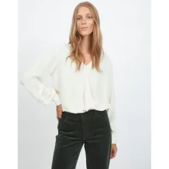 Top manches longues gris clair Lia