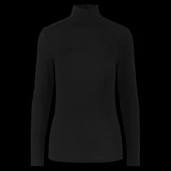 Top manches longues noir en viscose Ella