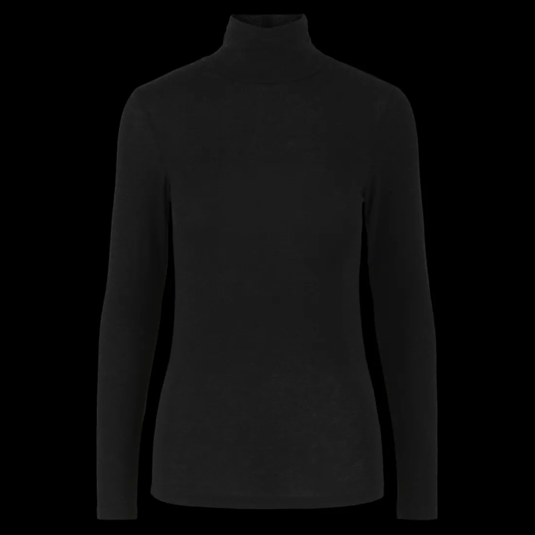 Top manches longues noir en viscose Ella
