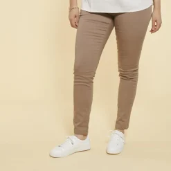 Tregging en twill élastique femme