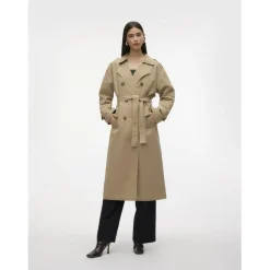 Trench coat fermeture à double boutonnage. fermeture par ceinture col à revers marron Pey
