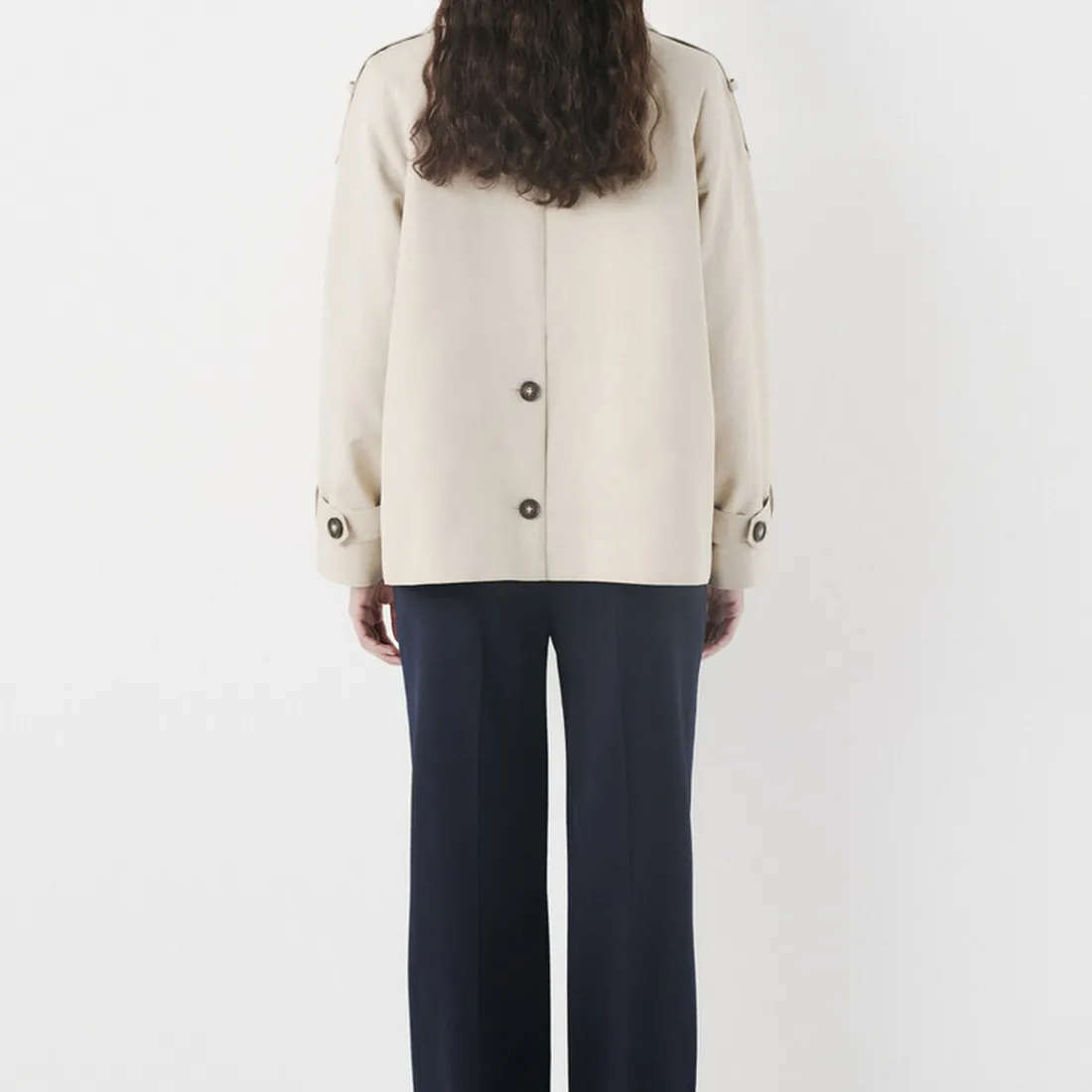 Trench femme beige en coton