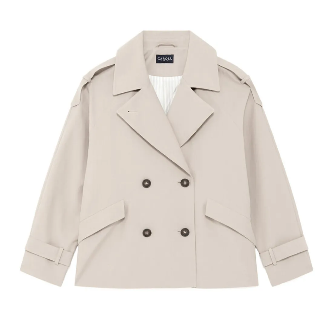 Trench femme beige en coton