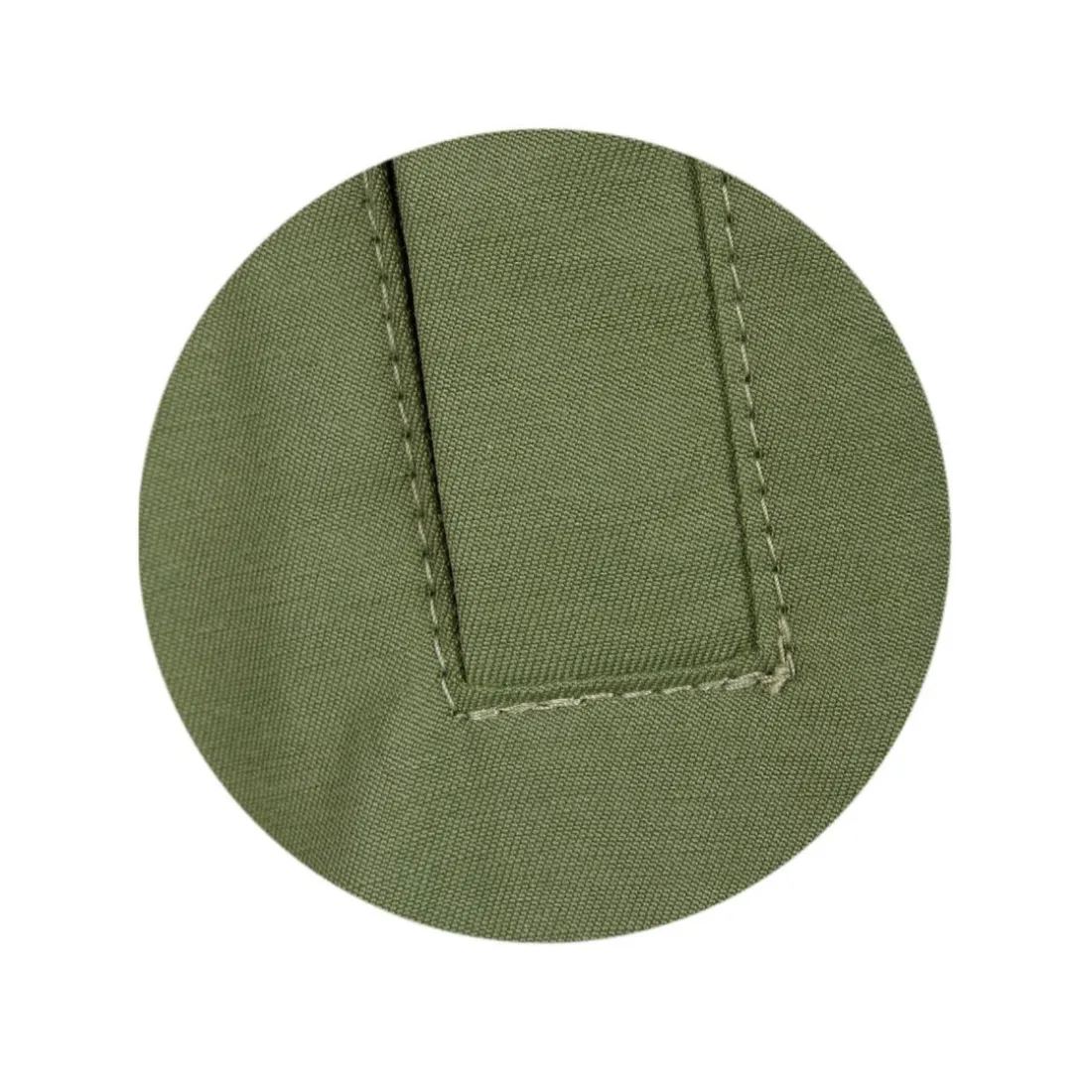 Trench uni noué vert en coton