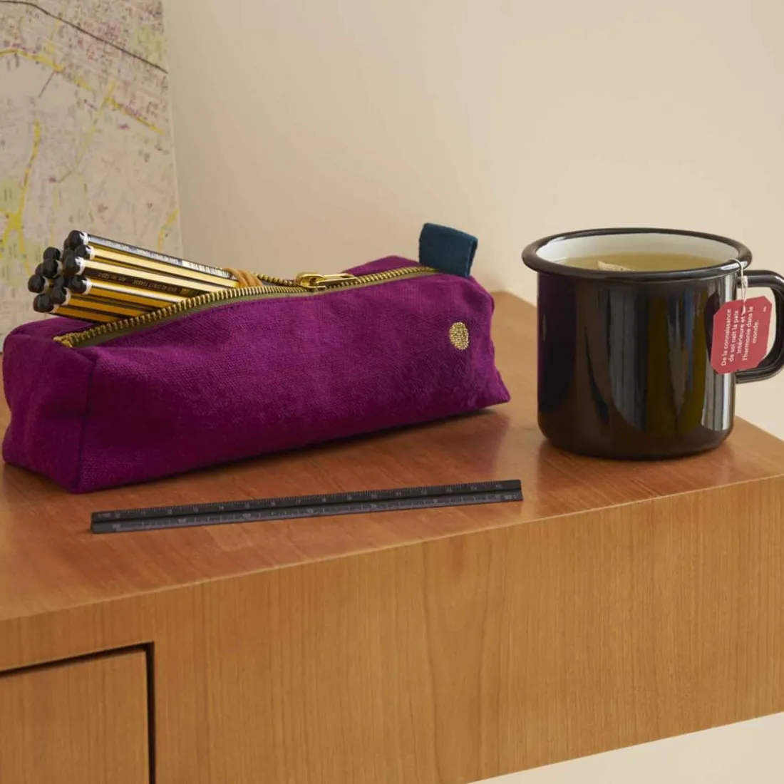 Trousse de bureau IONA Purple rain 6 x 20 x 6