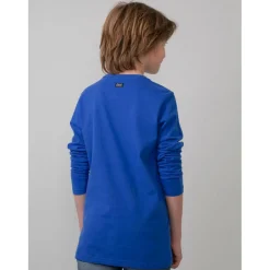 T-shirt à Manches à Longues Garçon Bleu - Petrol en coton