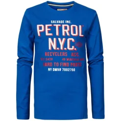 T-shirt à Manches à Longues Garçon Bleu - Petrol en coton