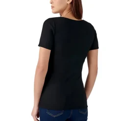 T-shirt à manches courtes en coton noir