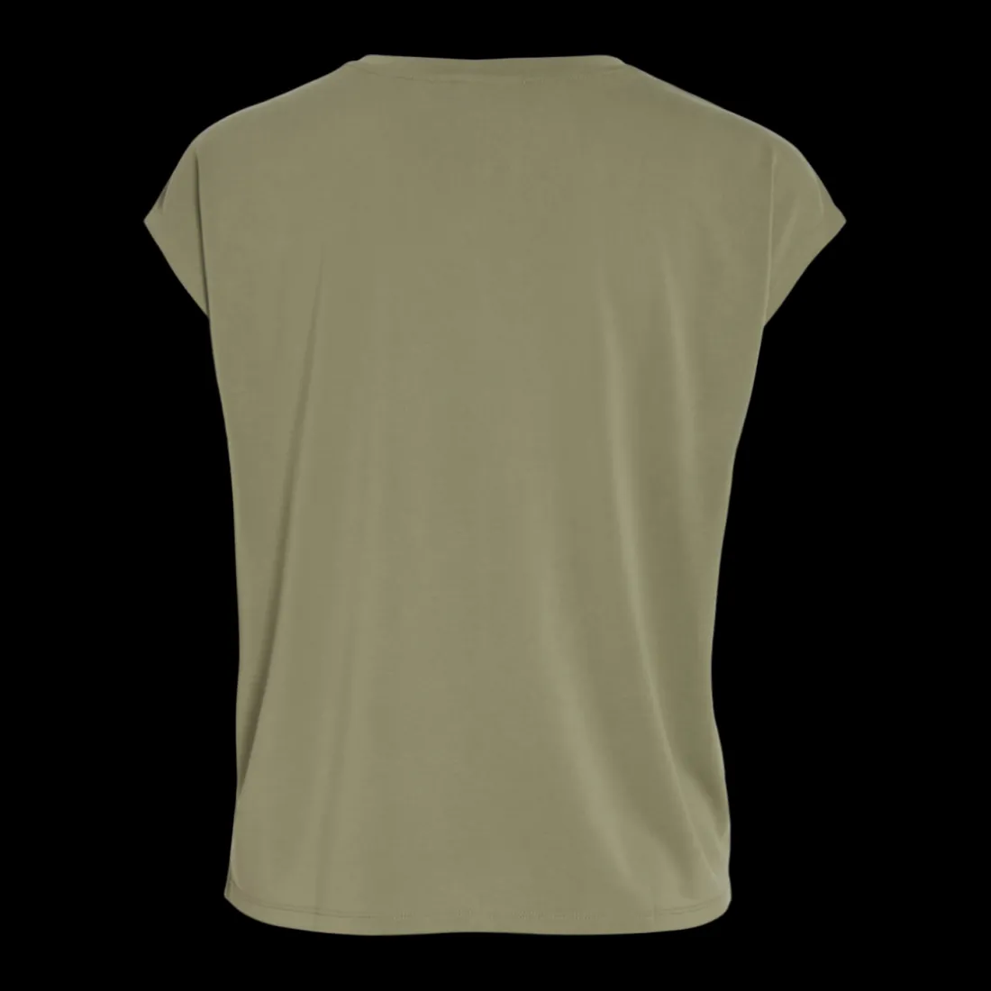 T-shirt col en v manches courtes vert foncé Sofia