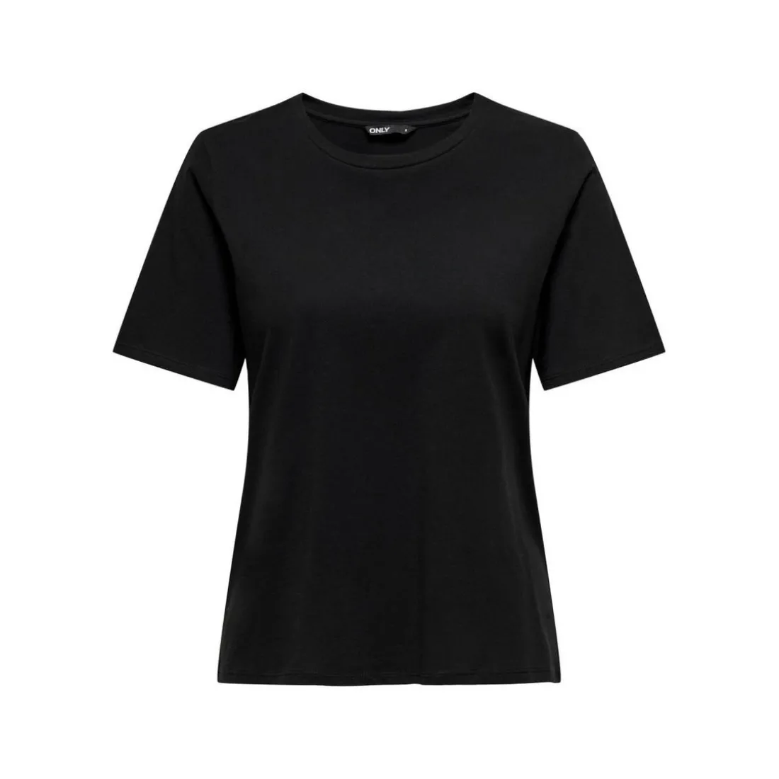 T-shirt Col rond Manches courtes noir en coton Amy