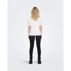 T-shirt Col rond Manches courtes blanc en coton Zola