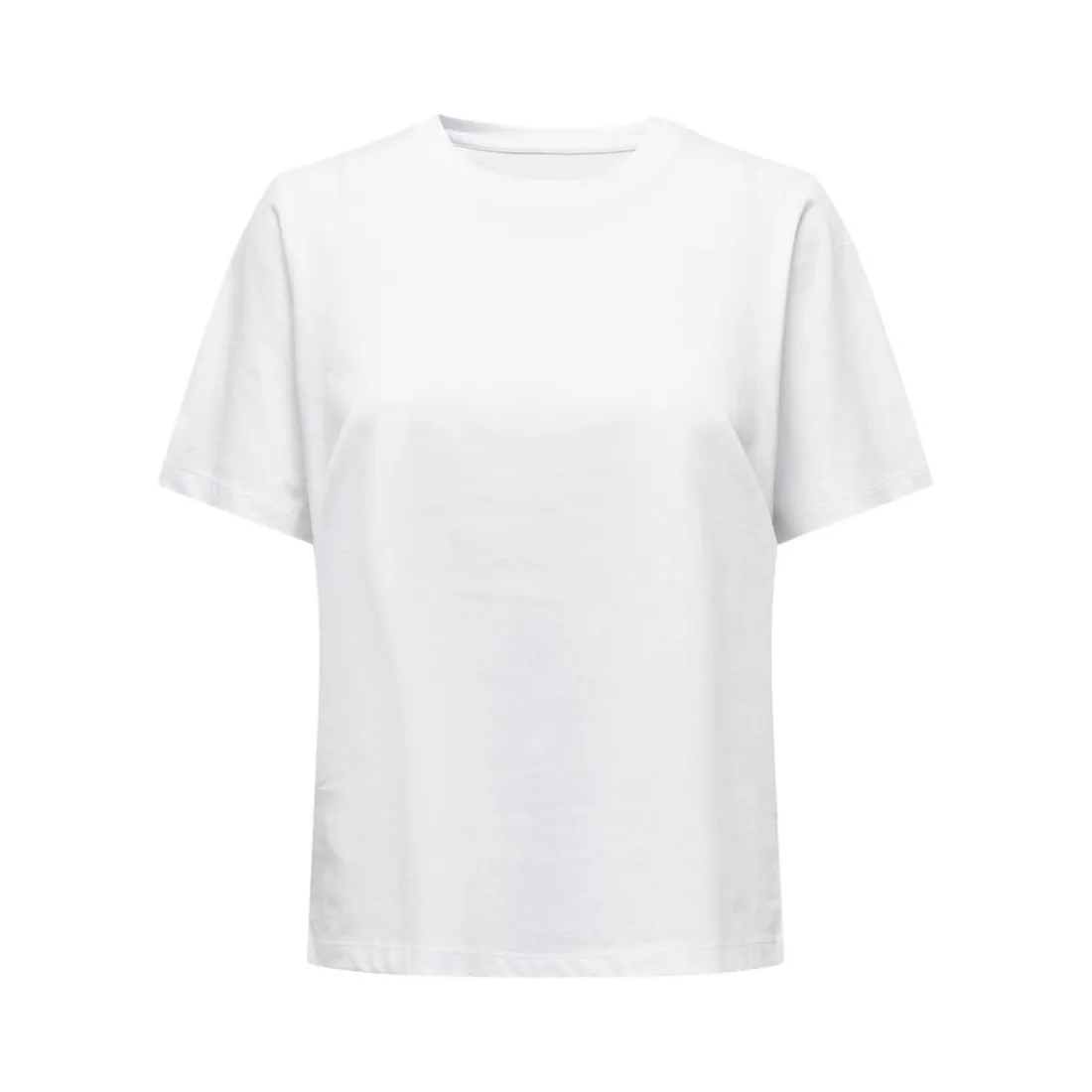 T-shirt Col rond Manches courtes blanc en coton Zola