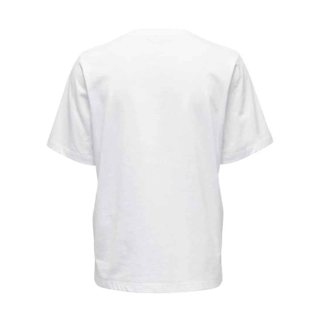 T-shirt Col rond Manches courtes blanc en coton Zola