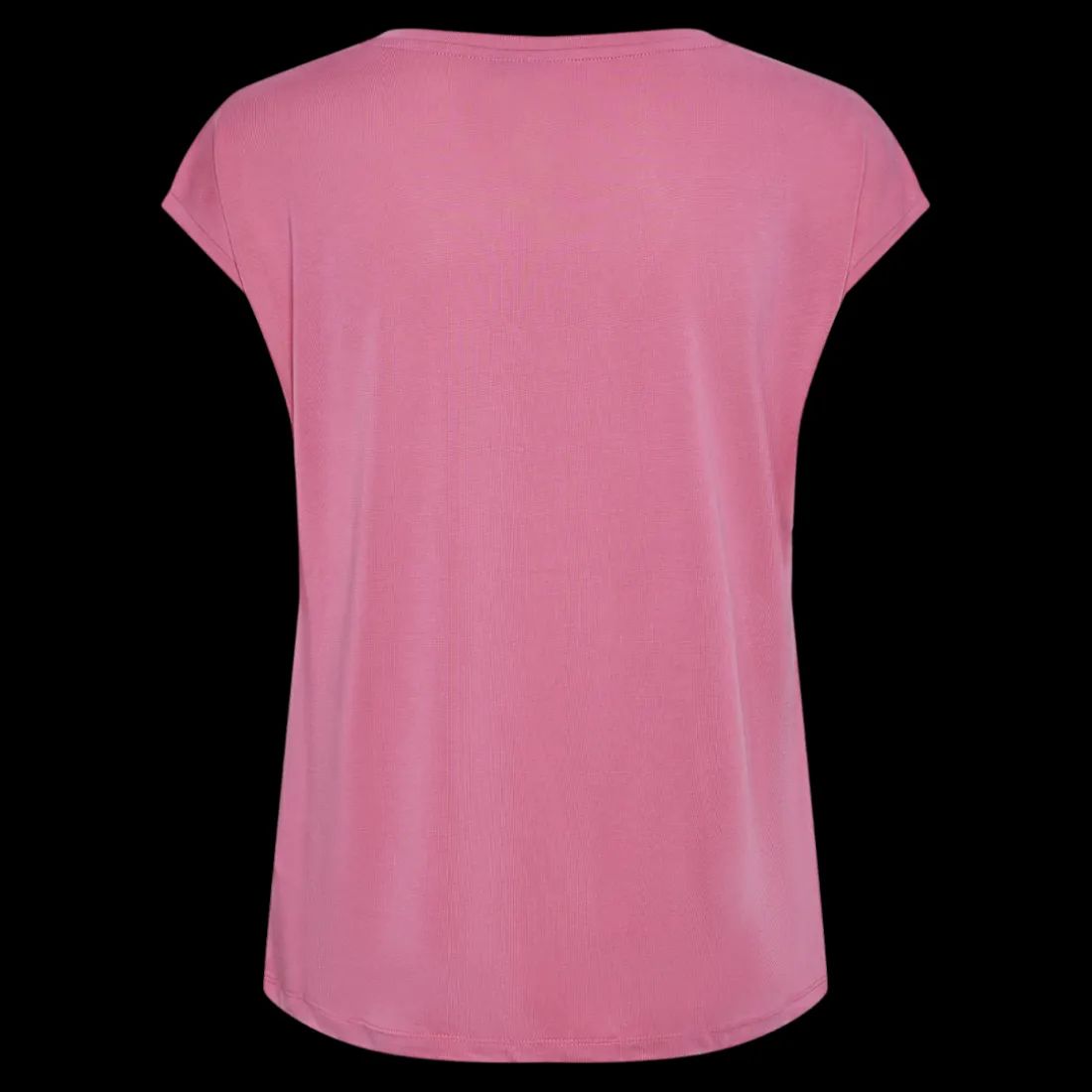 T-shirt comfort fit manches courtes rose en viscose
