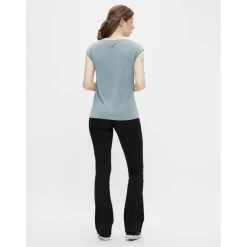 T-shirt comfort fit manches courtes gris en viscose