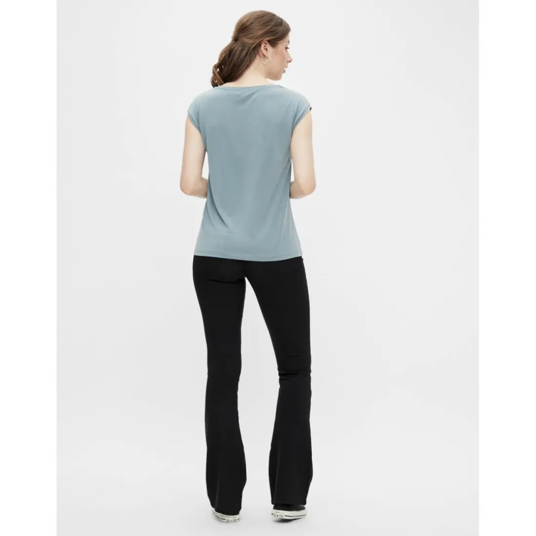 T-shirt comfort fit manches courtes gris en viscose