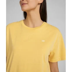 T-Shirt Femme uni - Jaune en coton