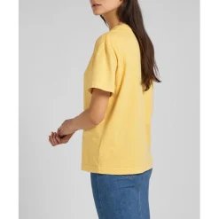 T-Shirt Femme uni - Jaune en coton