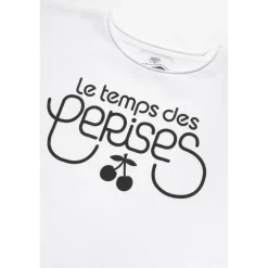 T-shirt fille Musgi blanc en coton