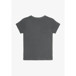 T-shirt fille Nastiagi gris imprimé en coton
