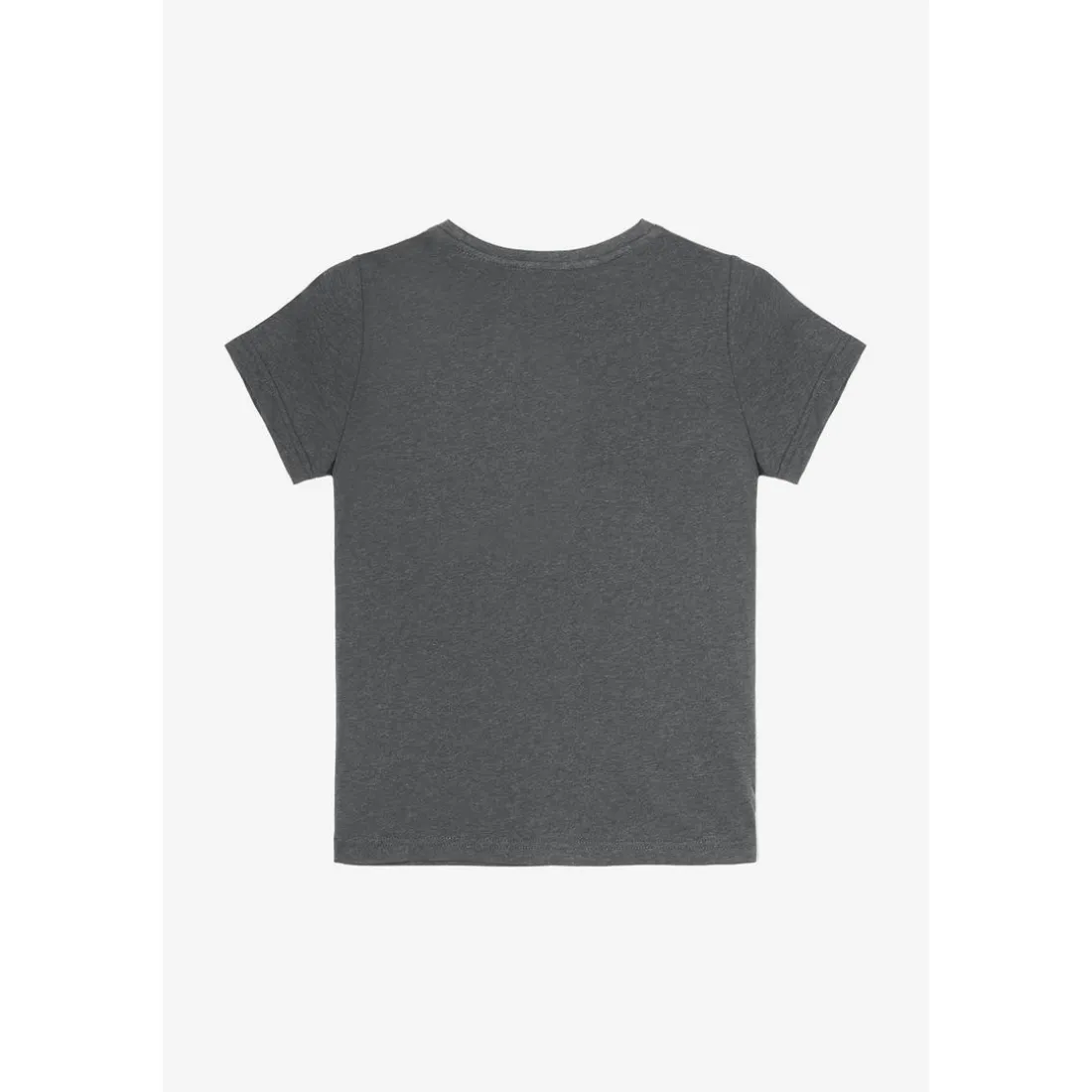 T-shirt fille Nastiagi gris imprimé en coton