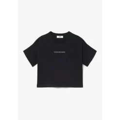 T-shirt fille Vinagi noir en coton