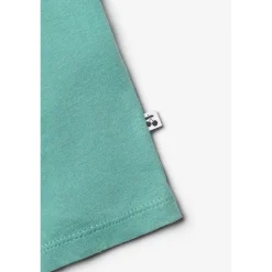 T-shirt fille Vinagi vert menthe bleu en coton