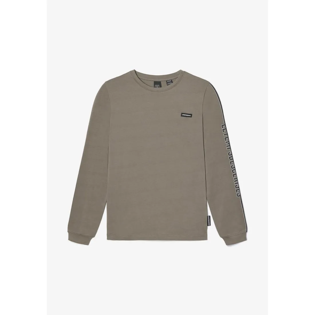 T-shirt garçon Alabamabo beige foncé blanc en coton